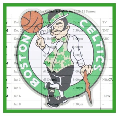 boston celtics basketball schedule 2020